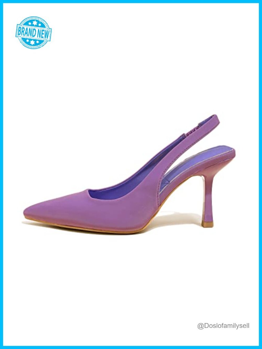 Slingback Kitten Heel Pointed Toe Pumps Synthetic Back Strap Sandals